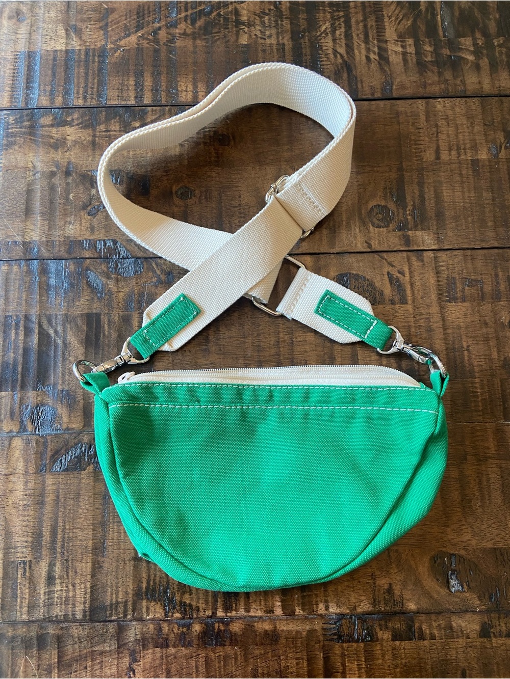 Lands’ End Canvas Crescent Crossbody Bag - Green